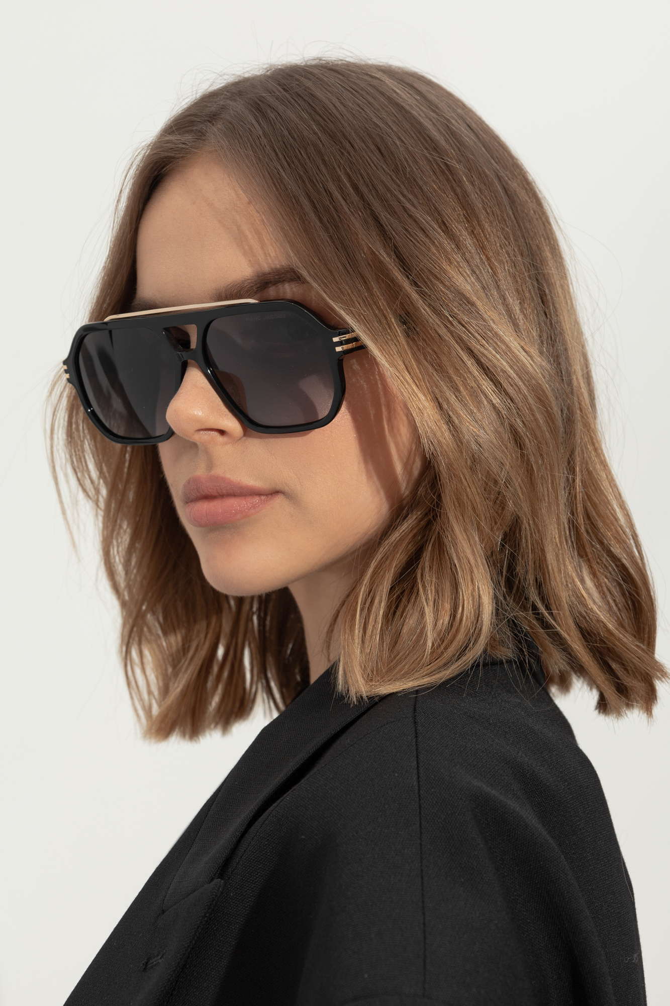 two-tone square-frame sunglasses - Black Sunglasses Marc